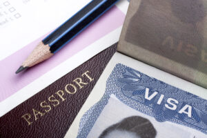 Passport paperwork and visa