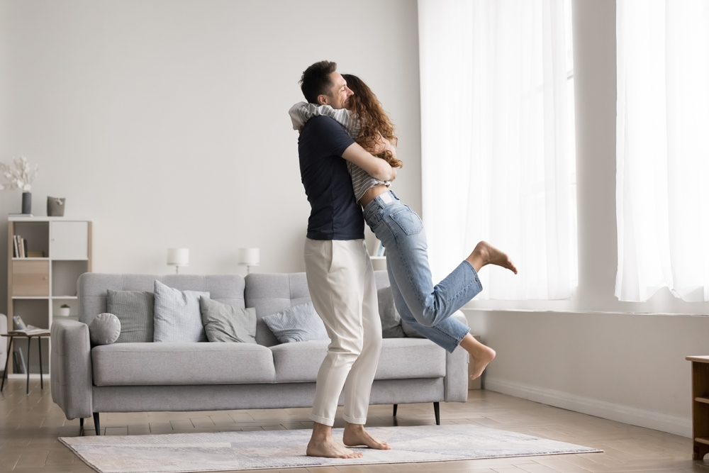 couple who is celebrating adjustment of status